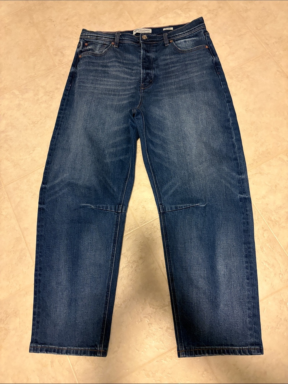 Scotch & Soda Women's Dark Blue Barrel Jeans